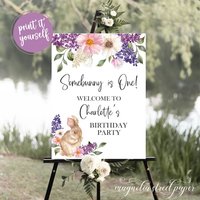 Somebunny is One Birthday Welcome Sign