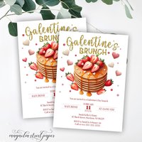 Galentine's Day Brunch Invitation, Breakfast and Cocktails