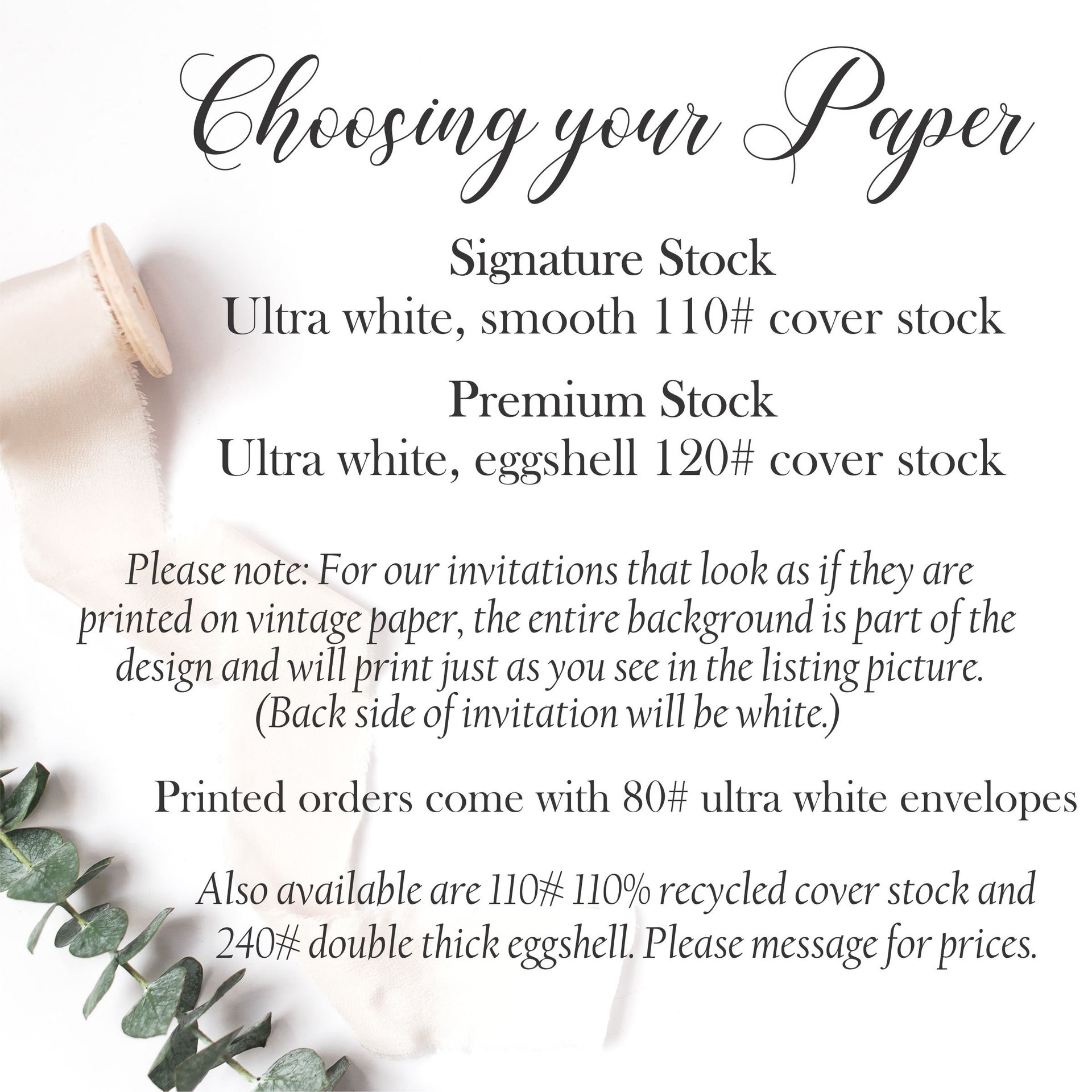 Pine and Holly Wedding Invitation, Winter or Christmas, Includes RSVP Card