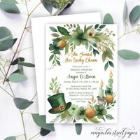 St. Patrick's Day Bridal Shower Invitation, She Found Her Lucky Charm